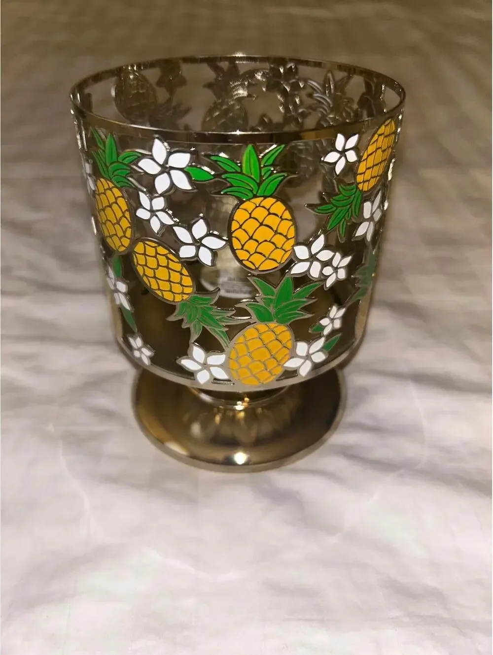 Bath & Body Works Pineapple & Plumeria 3 Wick Candle Holder